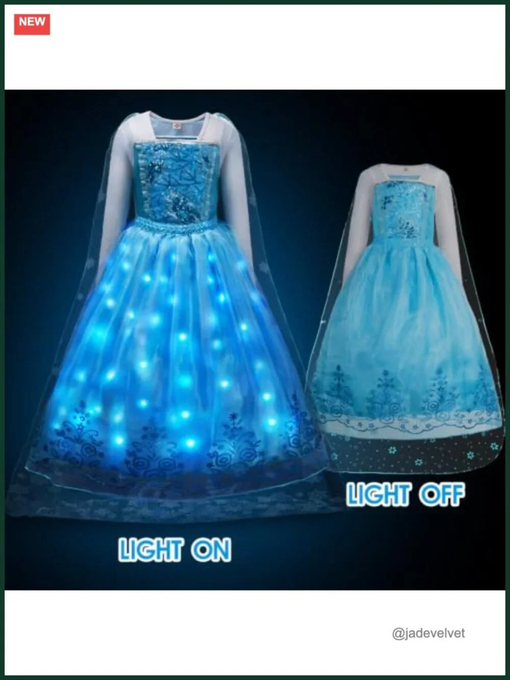 Light Up Princess Dress Costume Set with Accessories for Toddlers